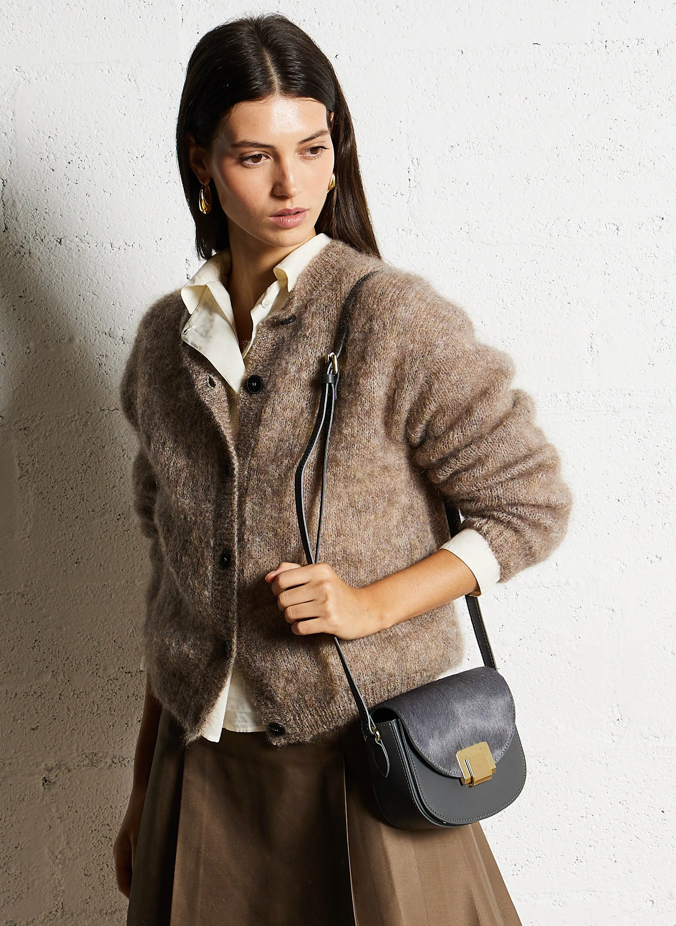  SAISON 1865   ELISE - Borsa a bandoliera in pelle | Grigio
