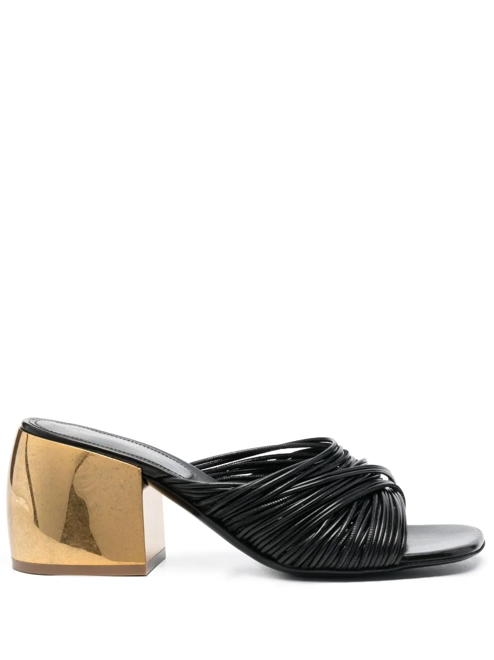 sandali con tacco in ottone
