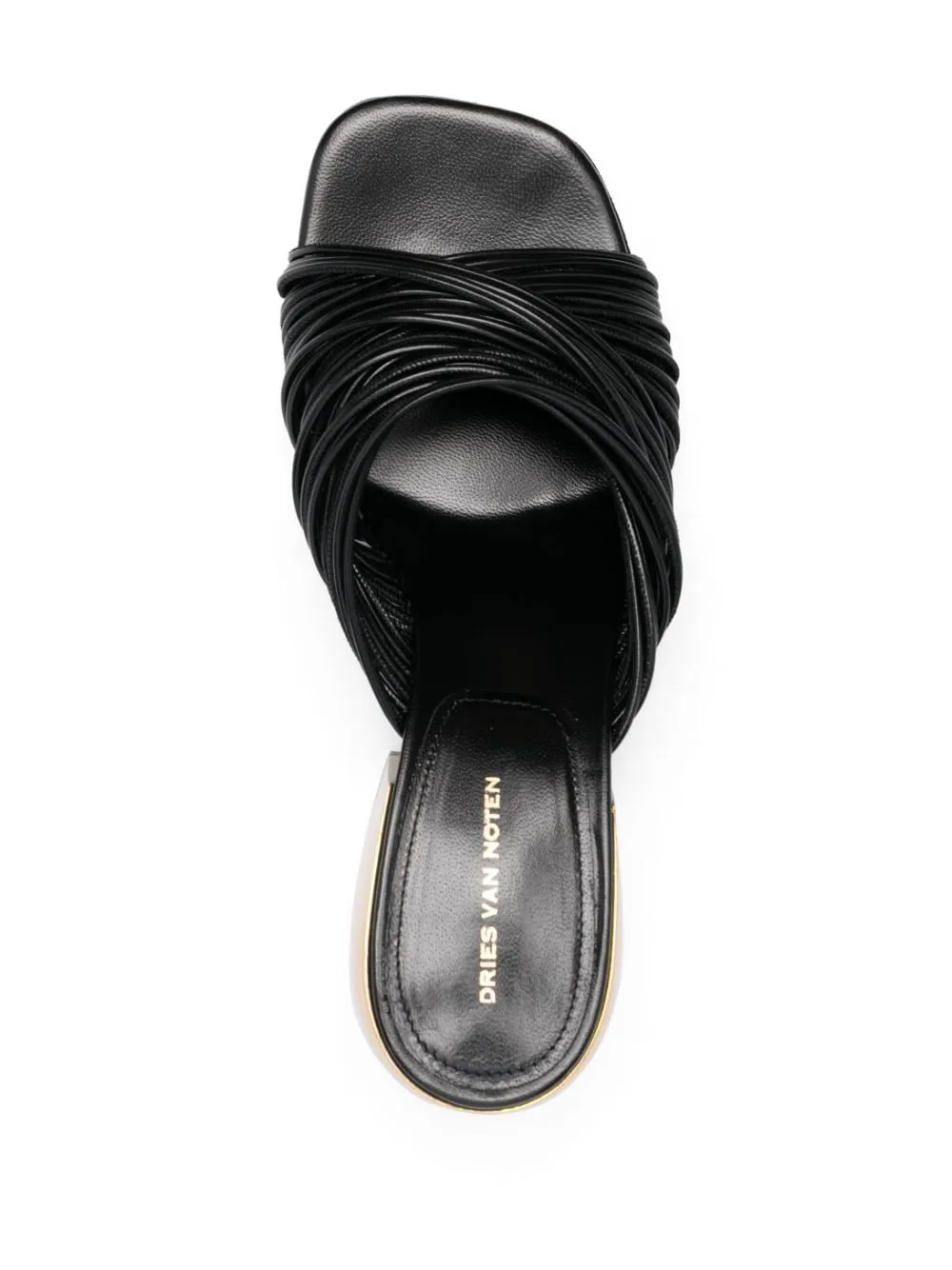 sandali con tacco in ottone