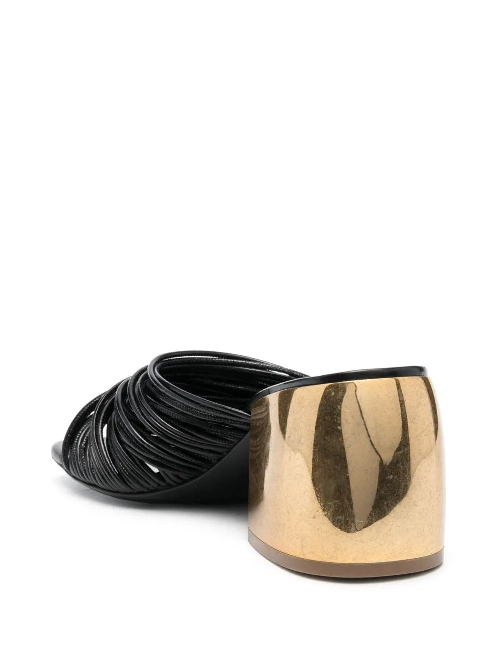 sandali con tacco in ottone