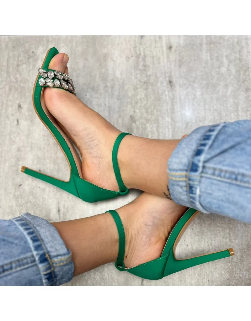SANDALI GIOIELLO VERDE