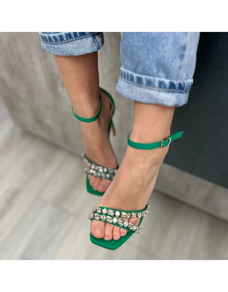 SANDALI GIOIELLO VERDE