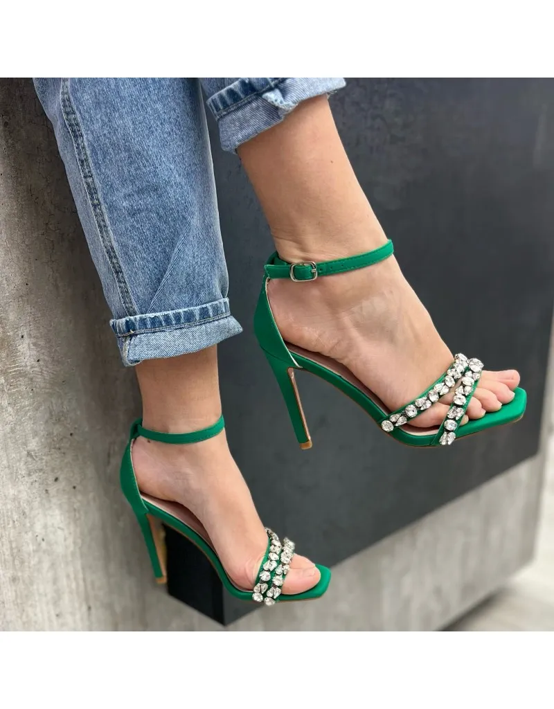 SANDALI GIOIELLO VERDE