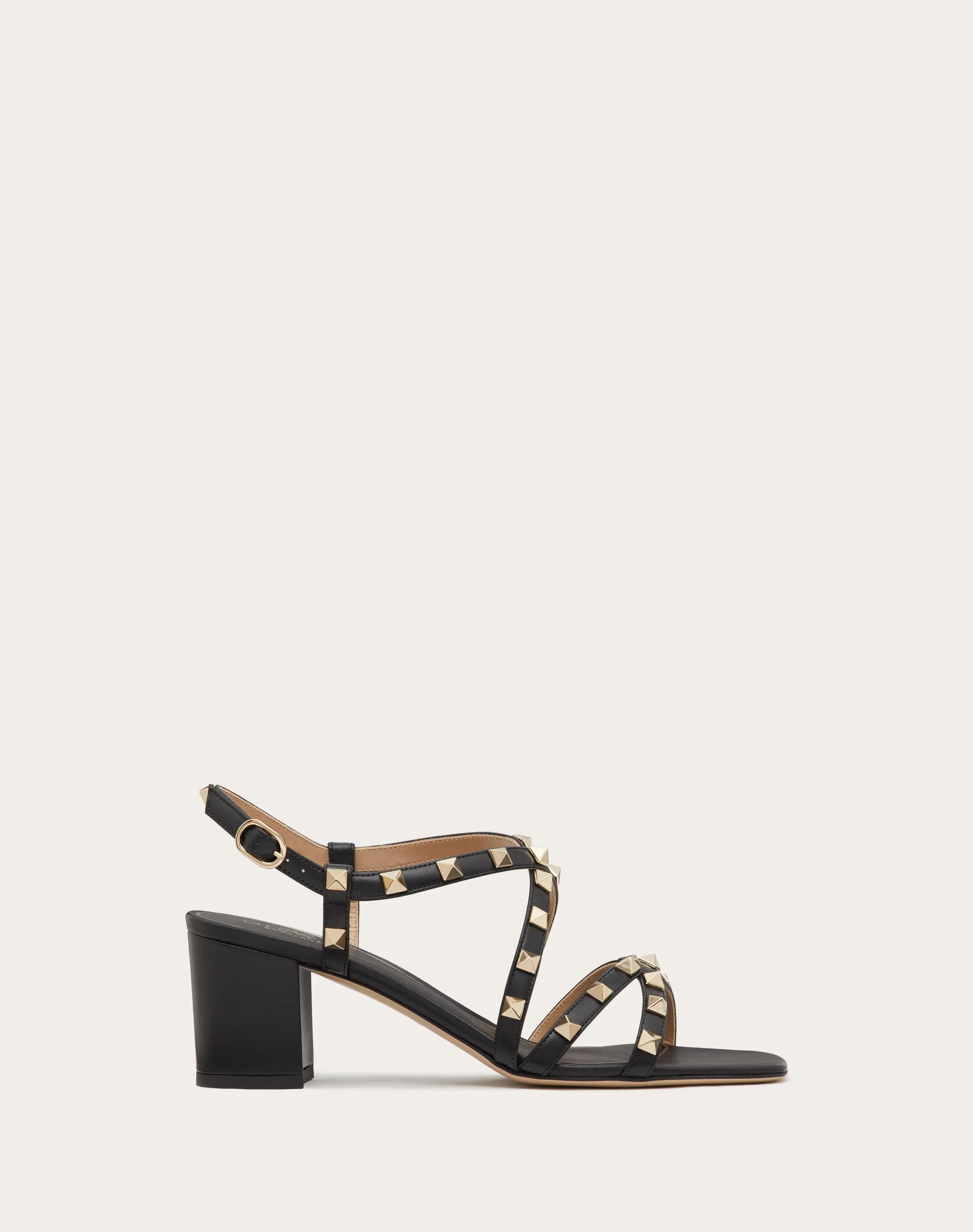 SANDALO ROCKSTUD IN VITELLO CON CINTURINI 60MM
