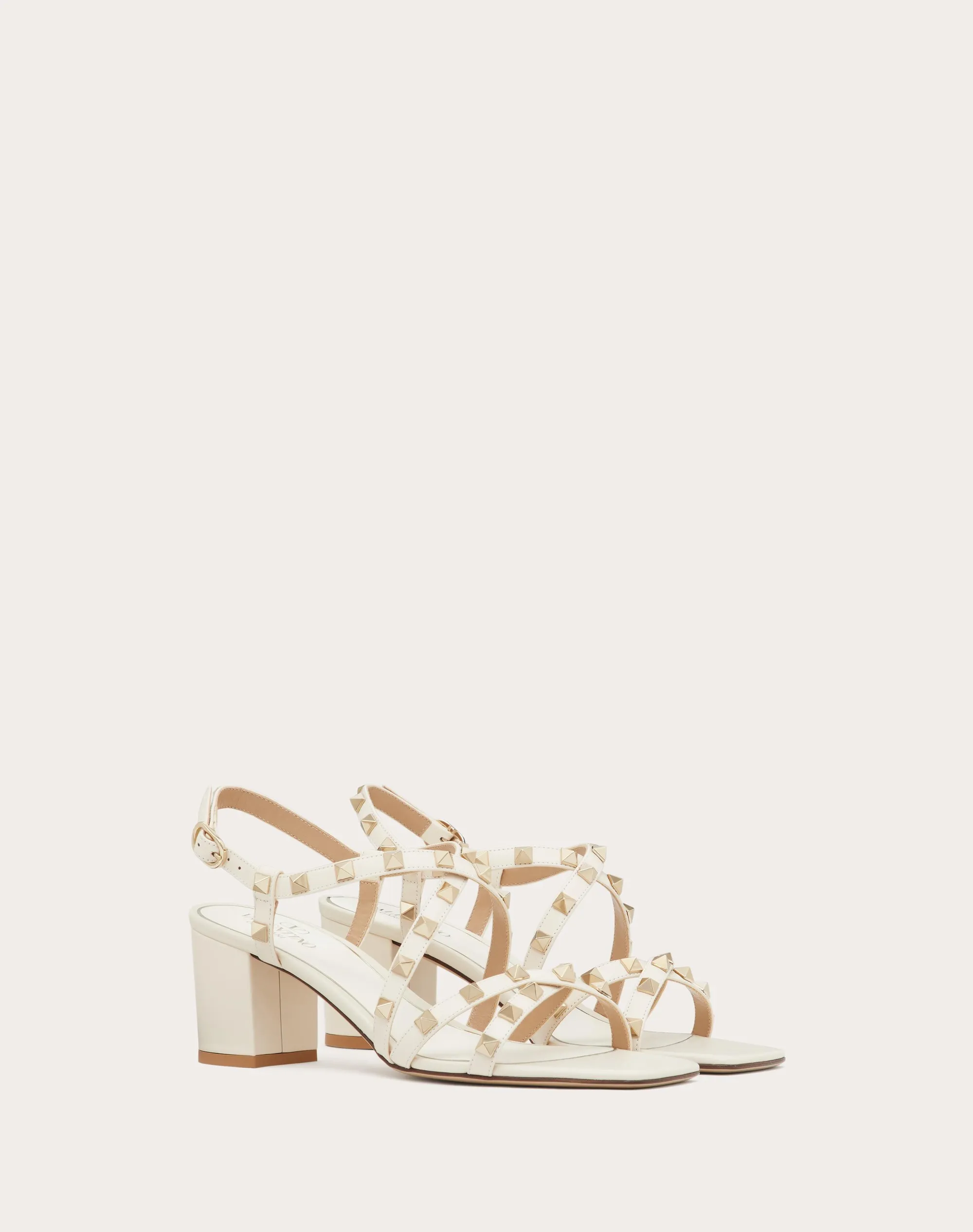 SANDALO ROCKSTUD IN VITELLO CON CINTURINI 60MM