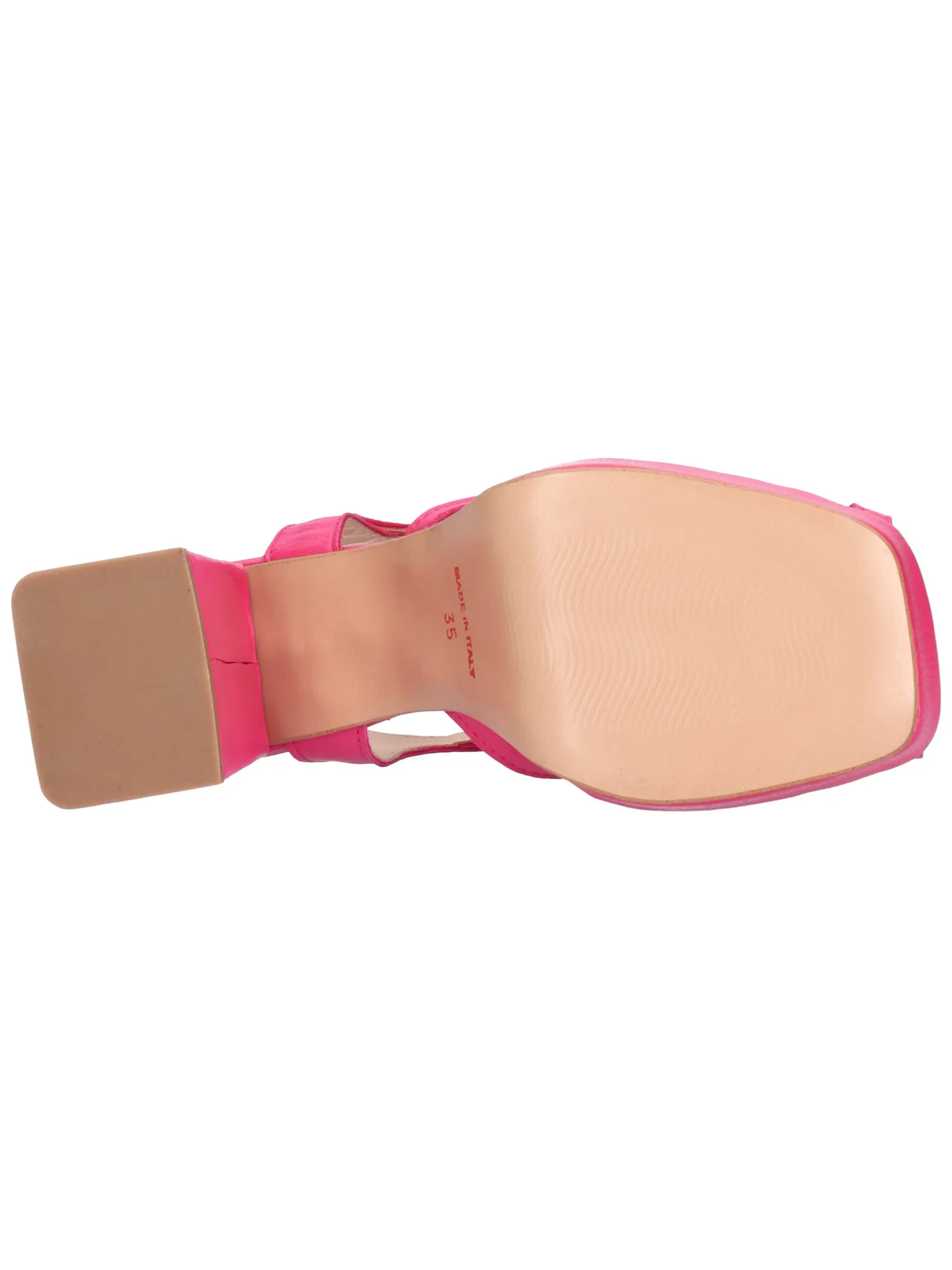 Sandalo tacco largo Albachiara da donna fucsia