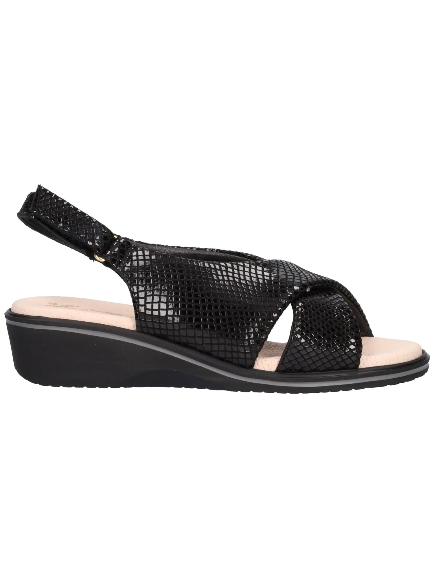Sandalo zeppa bassa Susimoda da donna nero