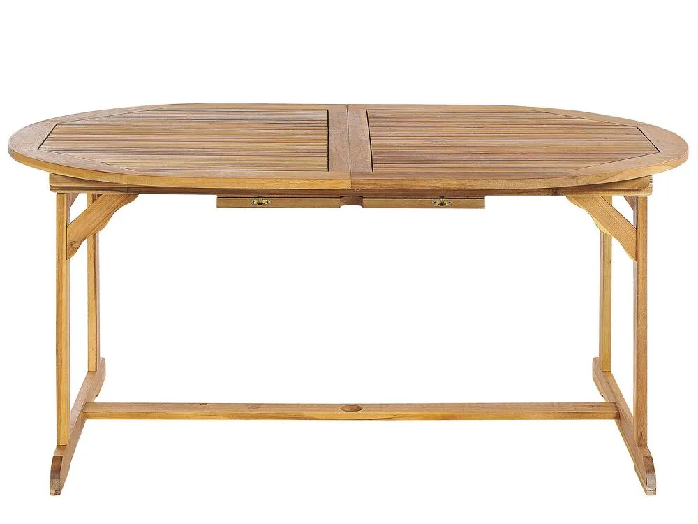 Set da pranzo da giardino 8 posti MAUI II con cuscini Legno d'acacia Blu