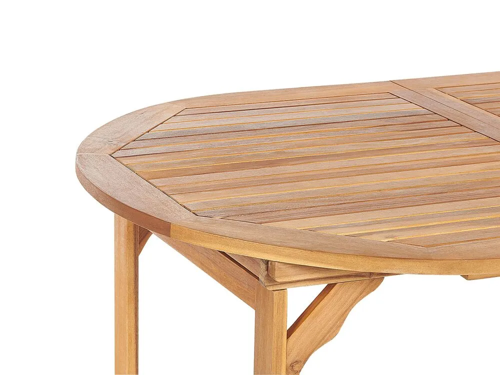 Set da pranzo da giardino 8 posti MAUI II con cuscini Legno d'acacia Blu