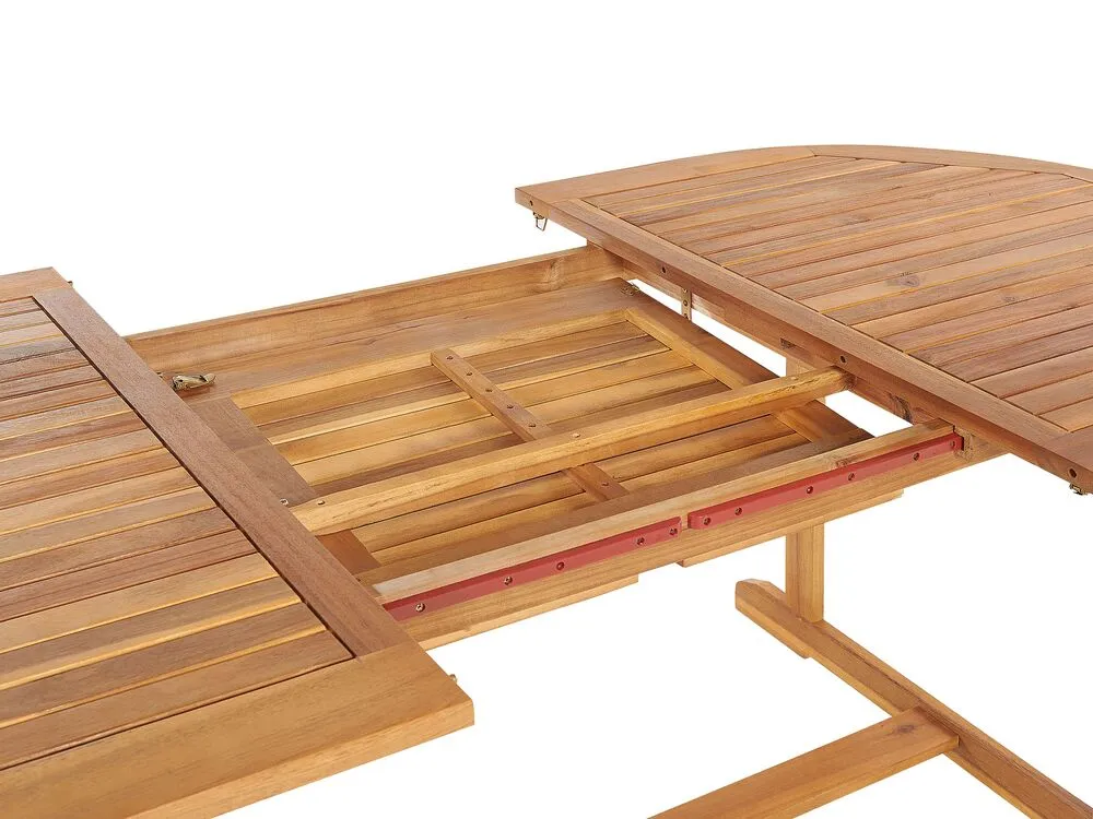 Set da pranzo da giardino 8 posti MAUI II con cuscini Legno d'acacia Blu