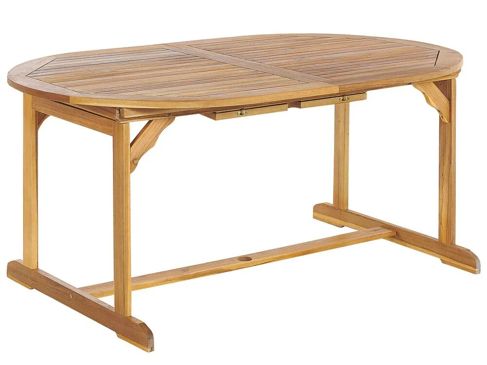 Set da pranzo da giardino 8 posti MAUI II con cuscini Legno d'acacia Blu