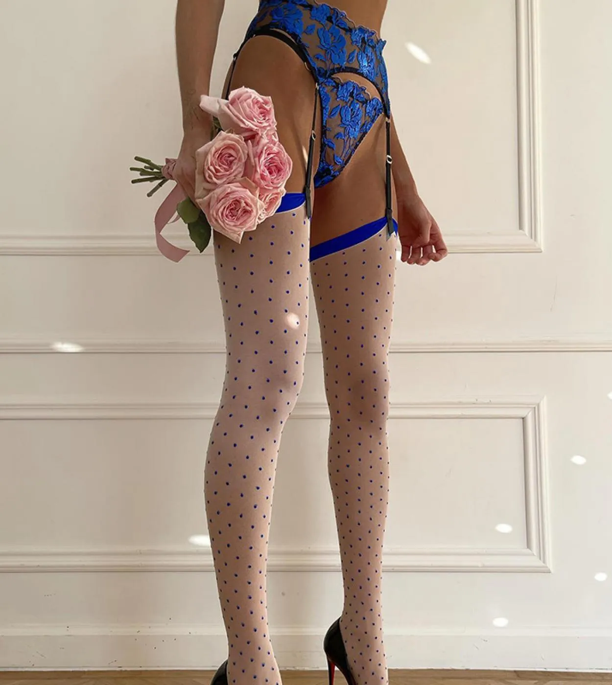 Set di biancheria intima da donna Biancheria intima con ricami floreali Set di reggiseno e slip trasparenti fantasia da donna