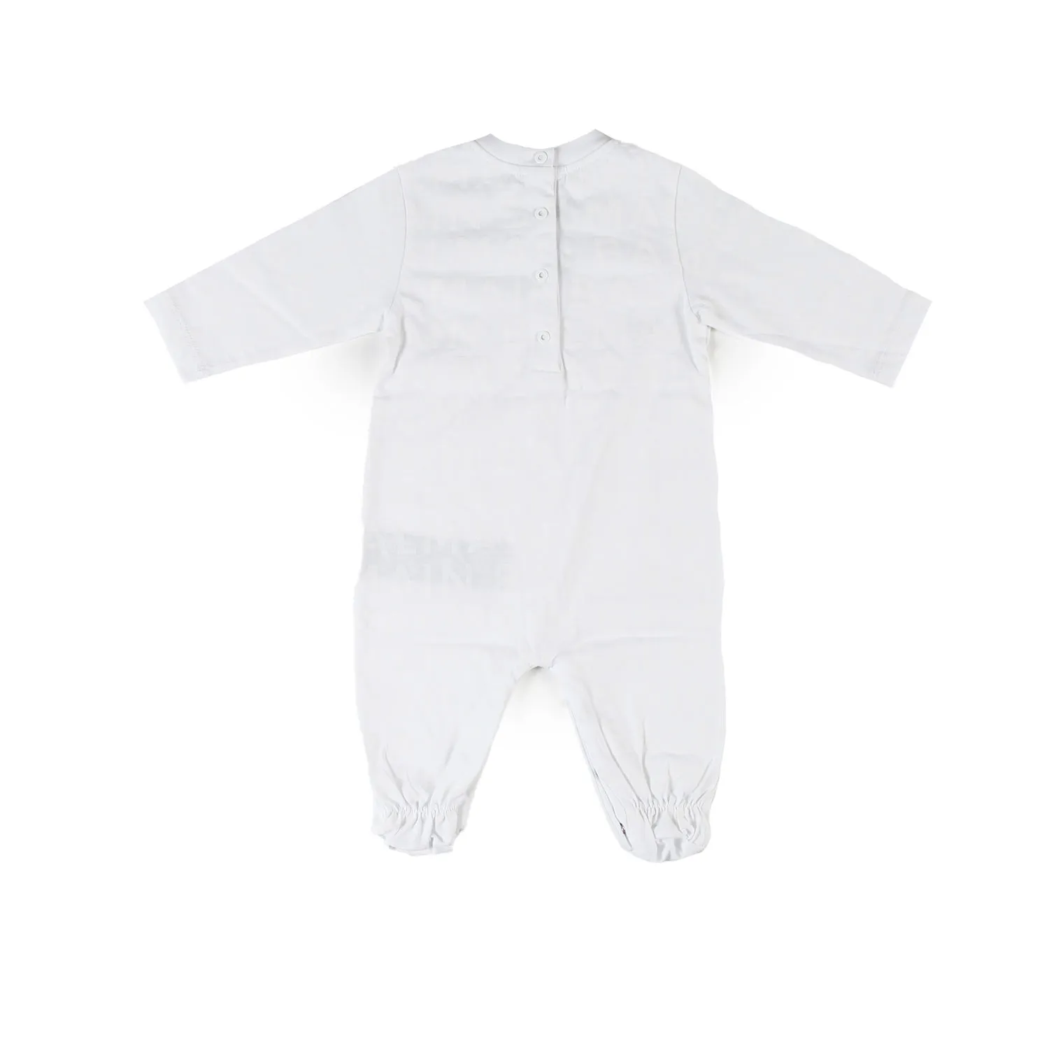 Set Tutina Balmain Bianca Con Loghi In Tono