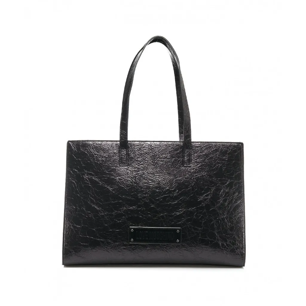 Shopper in similpelle nero