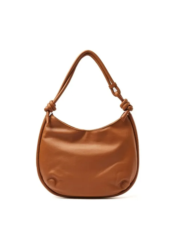 Shoulder bag Demi Piuma Knot crescent S beige