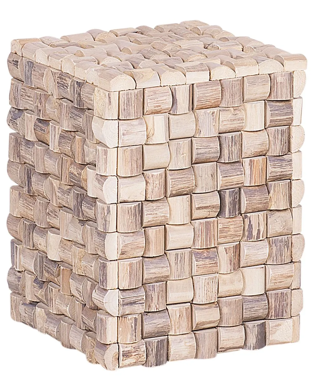 Side Table CAJEME Teak Wood Light Brown