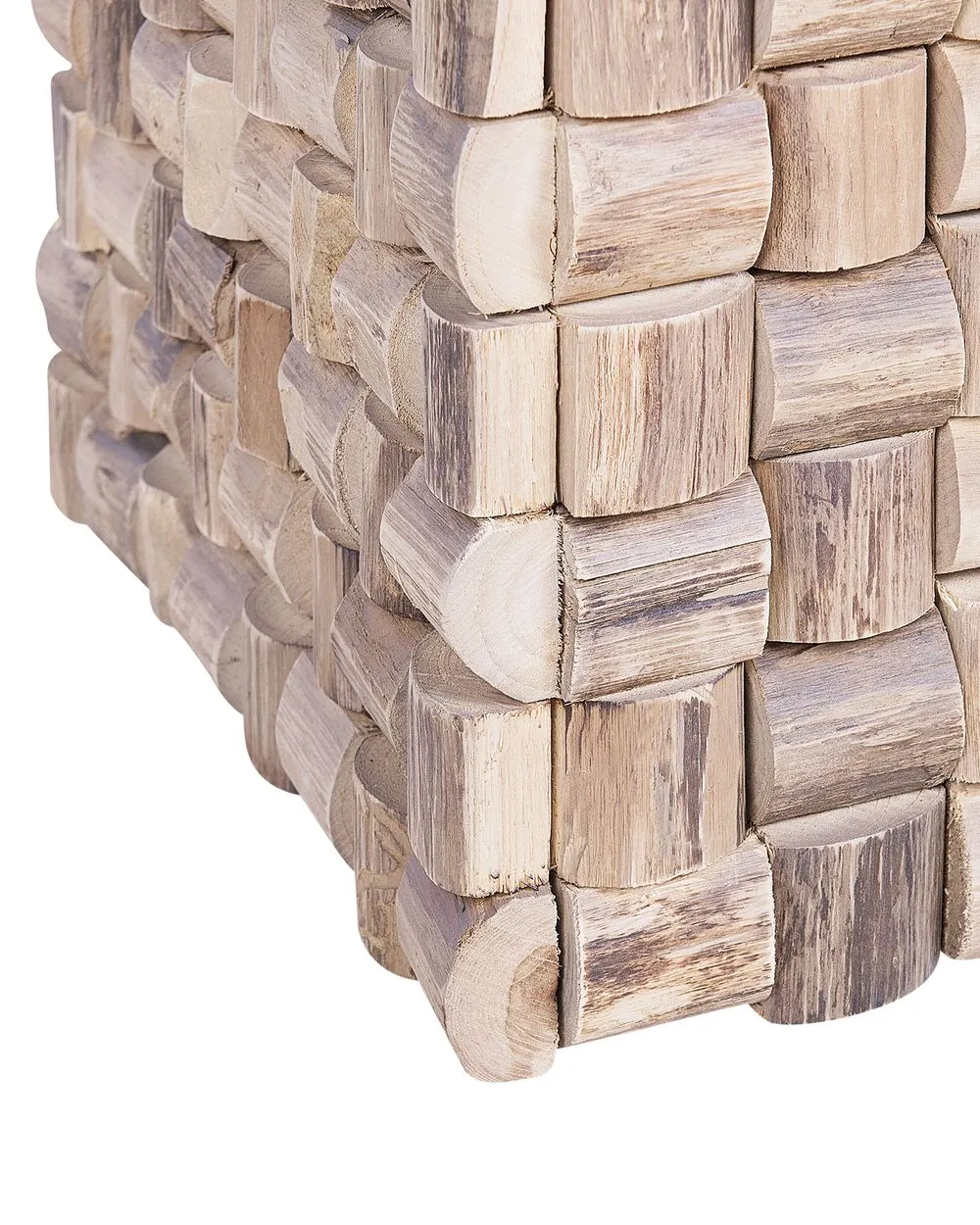 Side Table CAJEME Teak Wood Light Brown