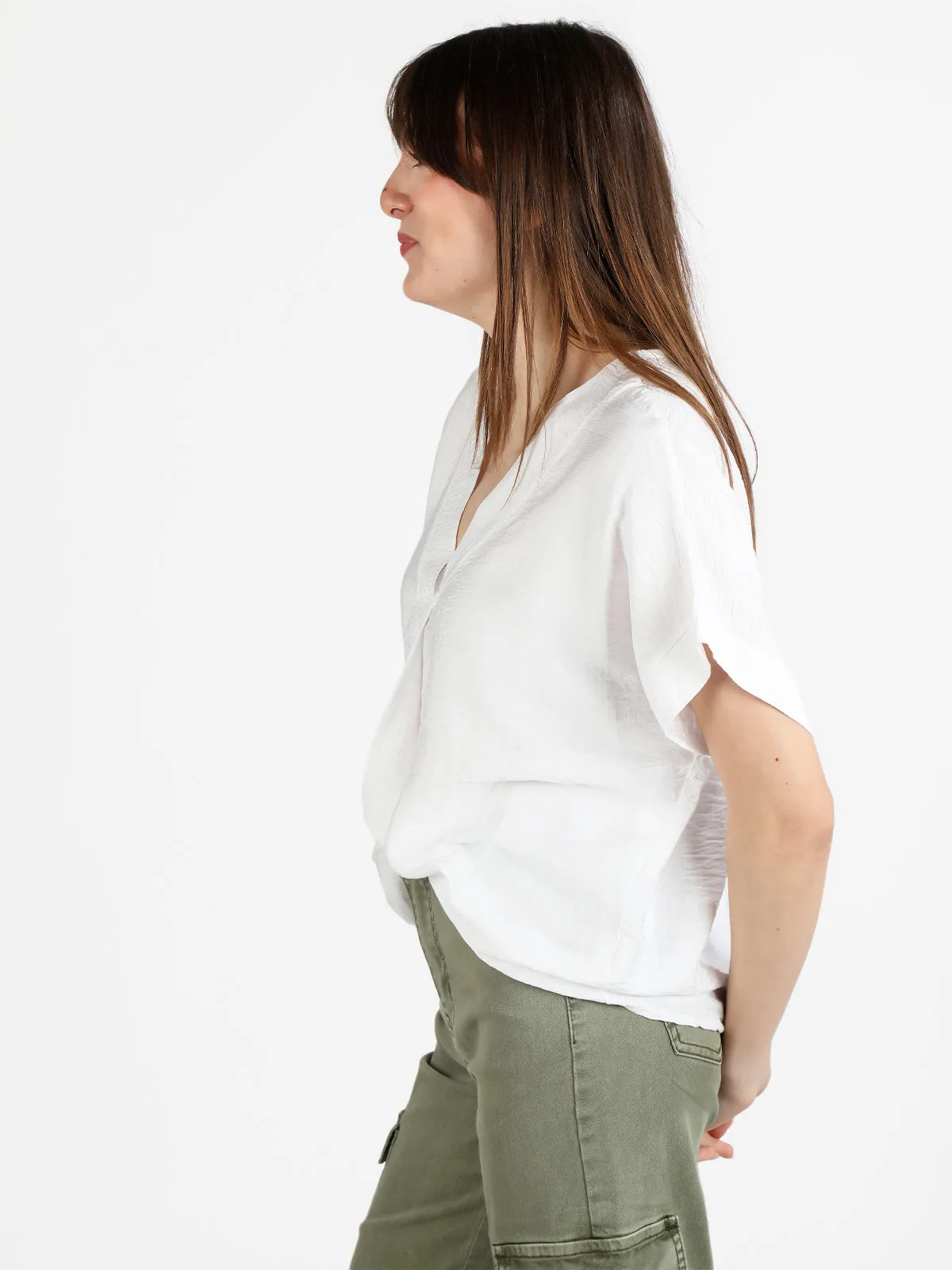 Solada Blouse femme manches courtes col V