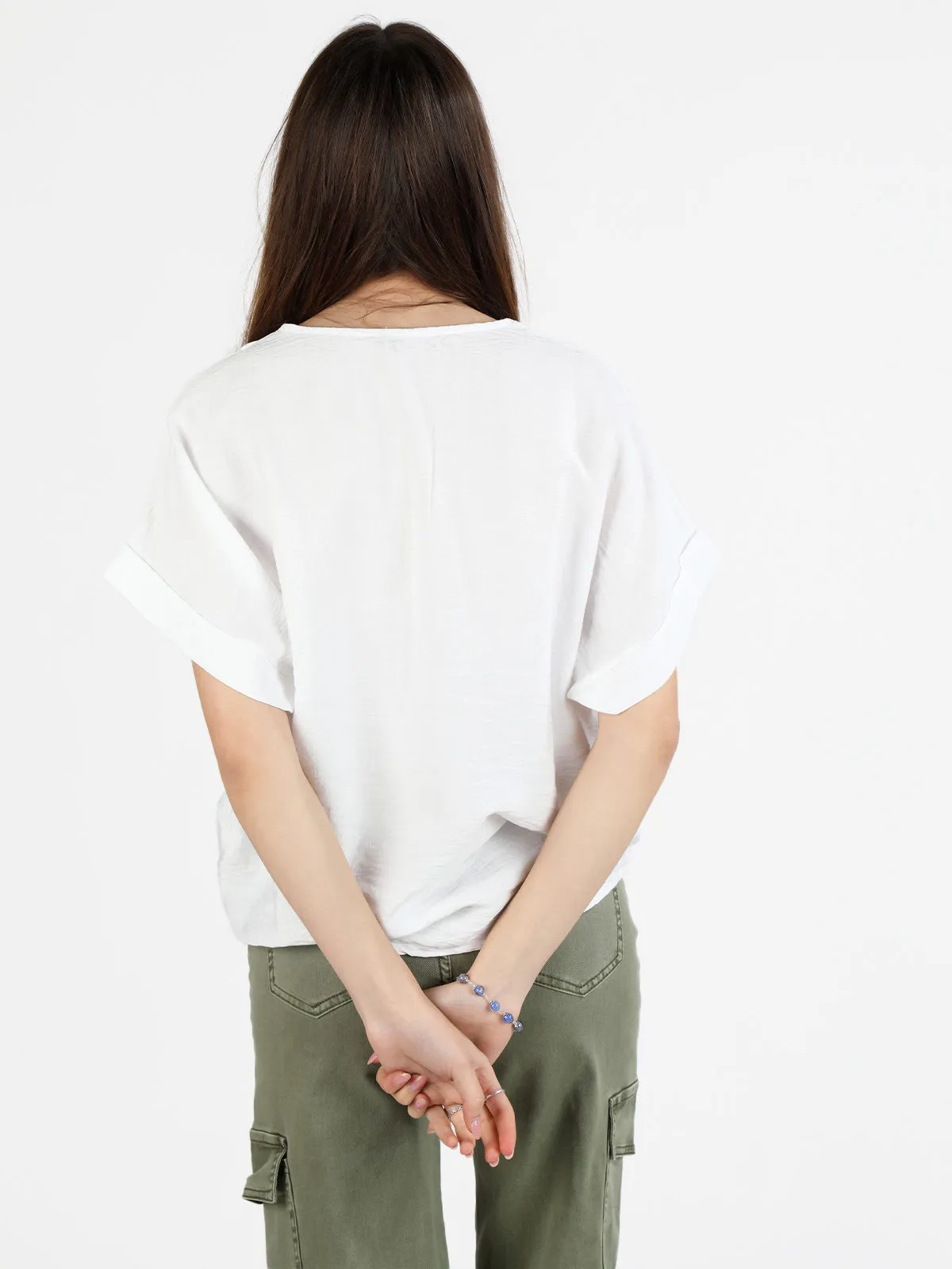 Solada Blouse femme manches courtes col V