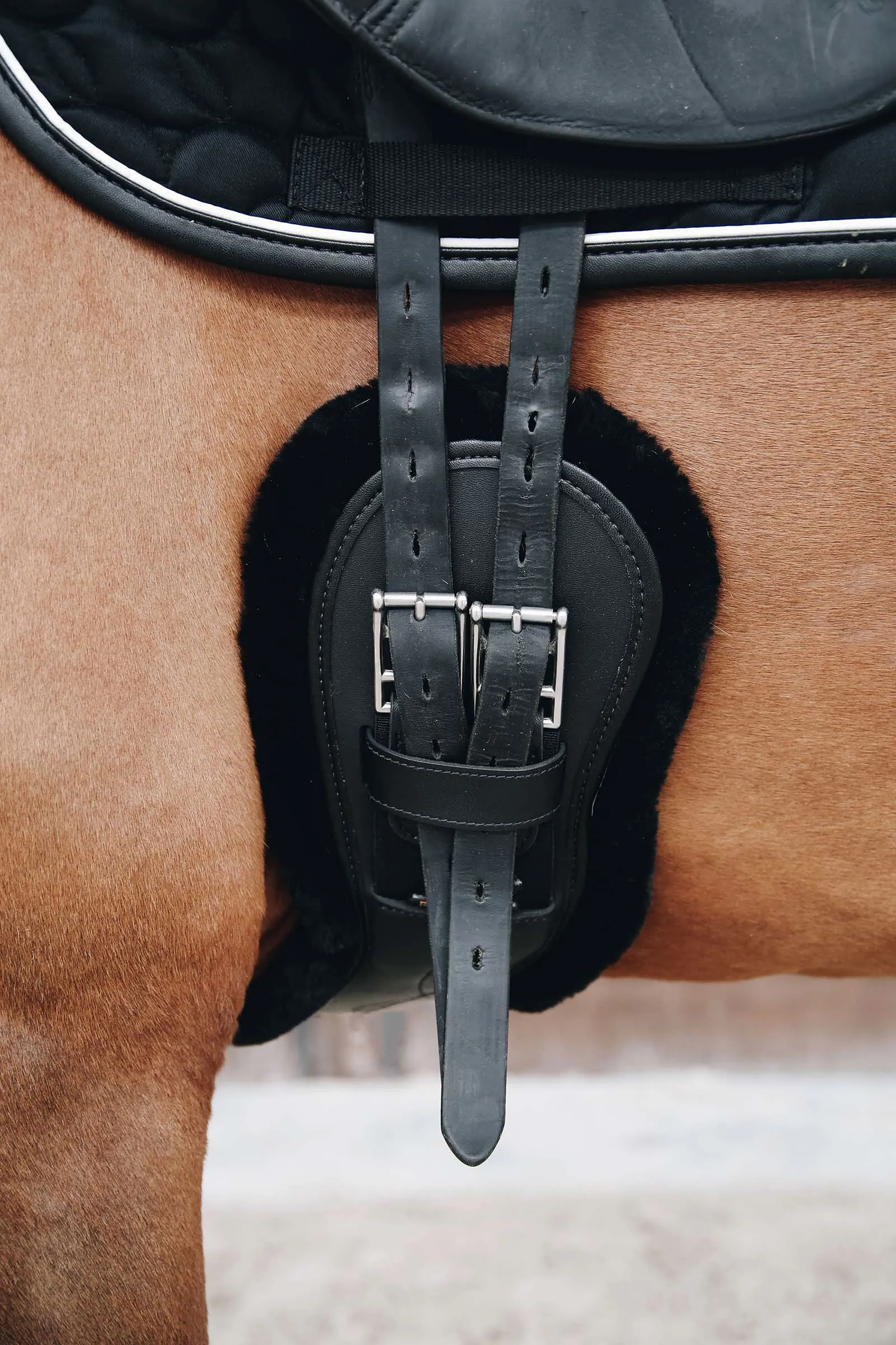 Sottopancia corto anatomico in pelle di pecora Kentucky Horsewear