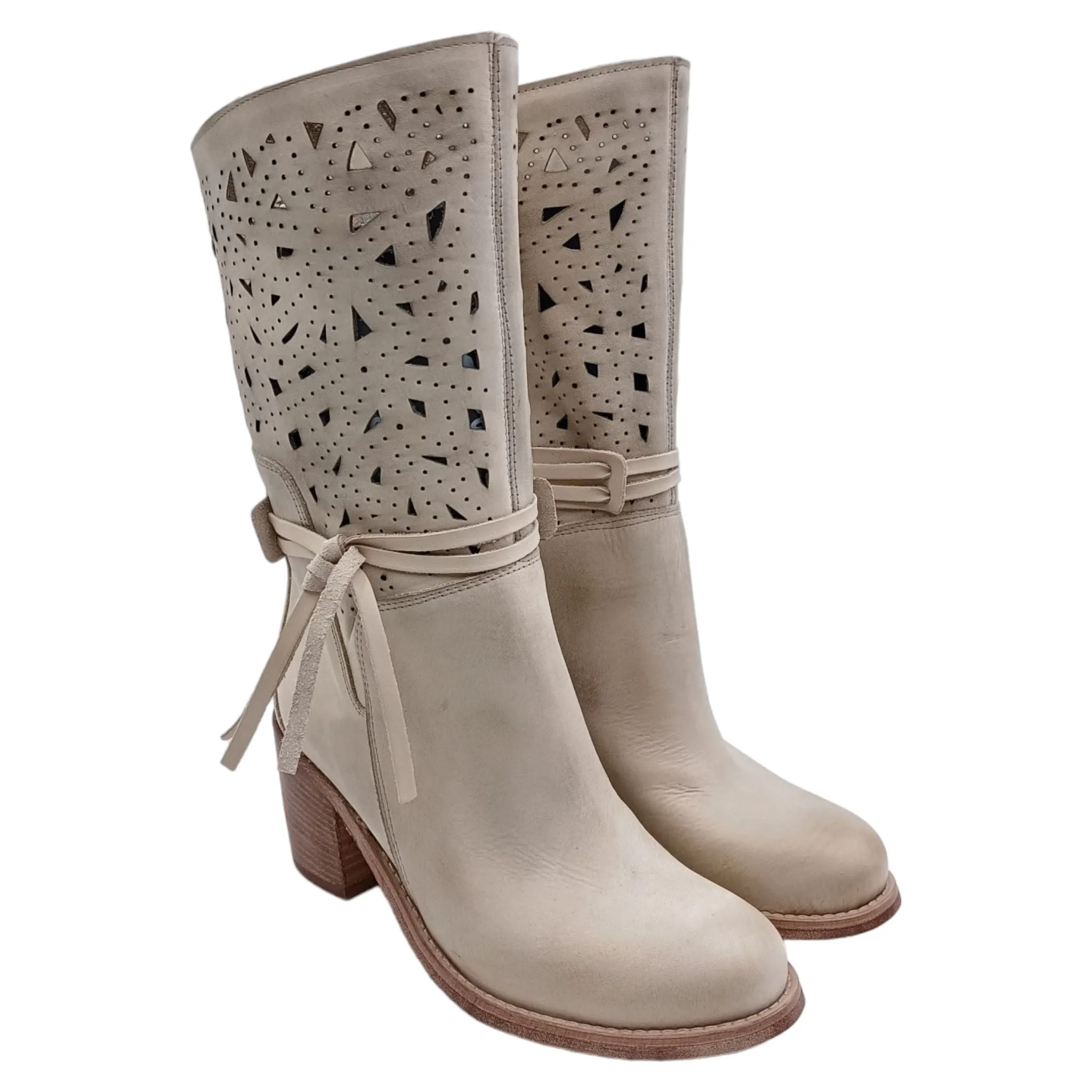 Stivale Donna AB2201 nabuk beige