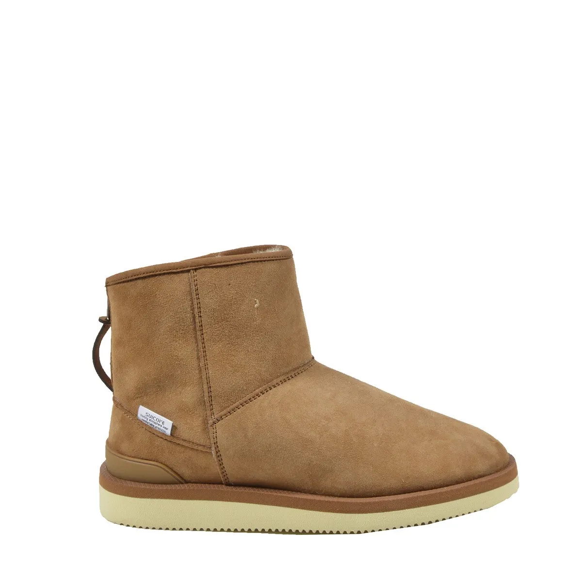 Stivale Els Mid in suede marrone con pelo Suicoke
