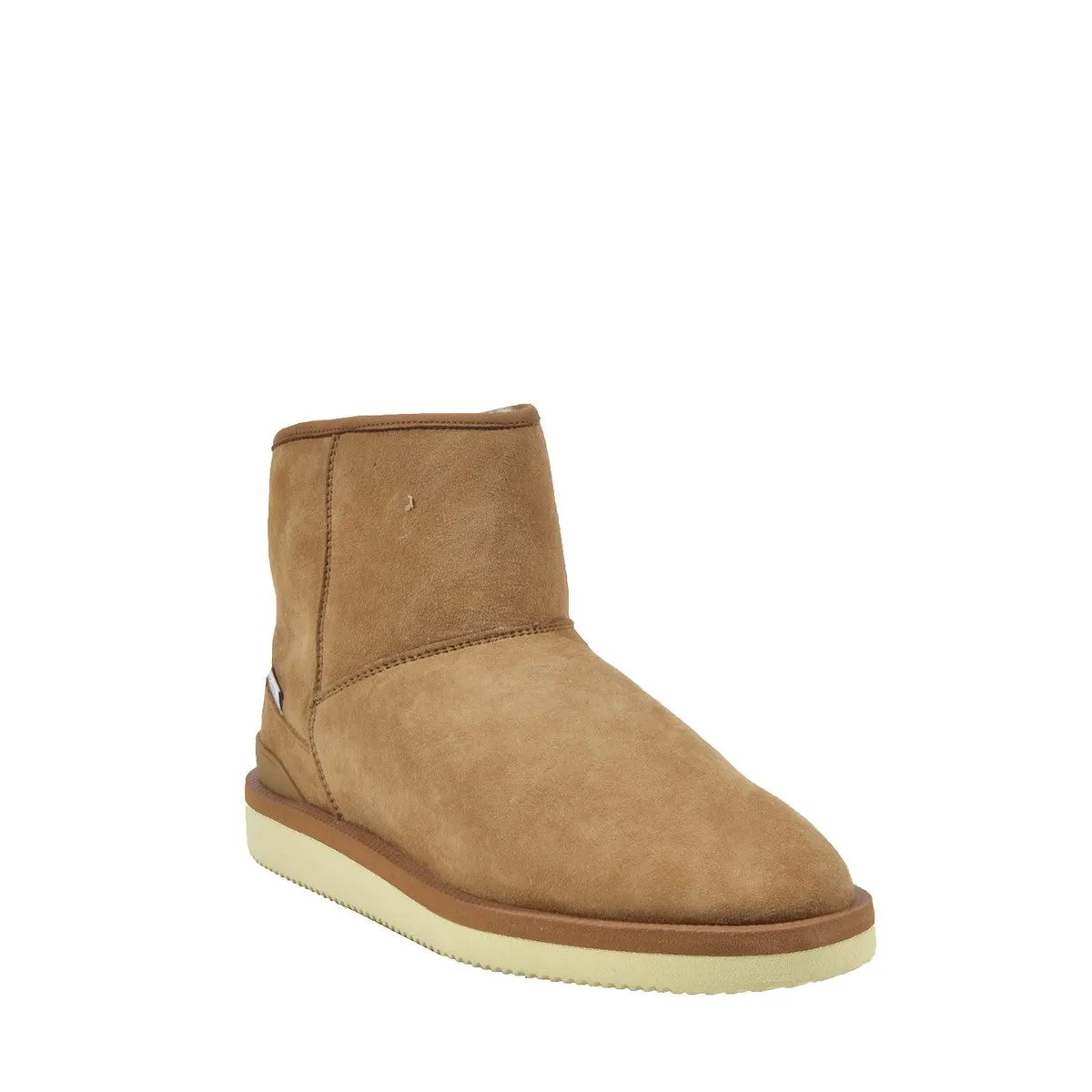 Stivale Els Mid in suede marrone con pelo Suicoke