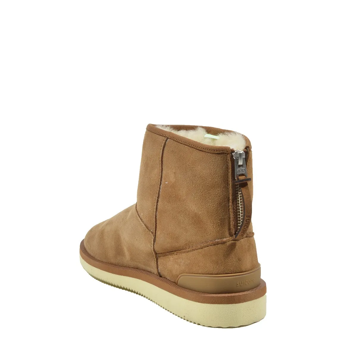Stivale Els Mid in suede marrone con pelo Suicoke