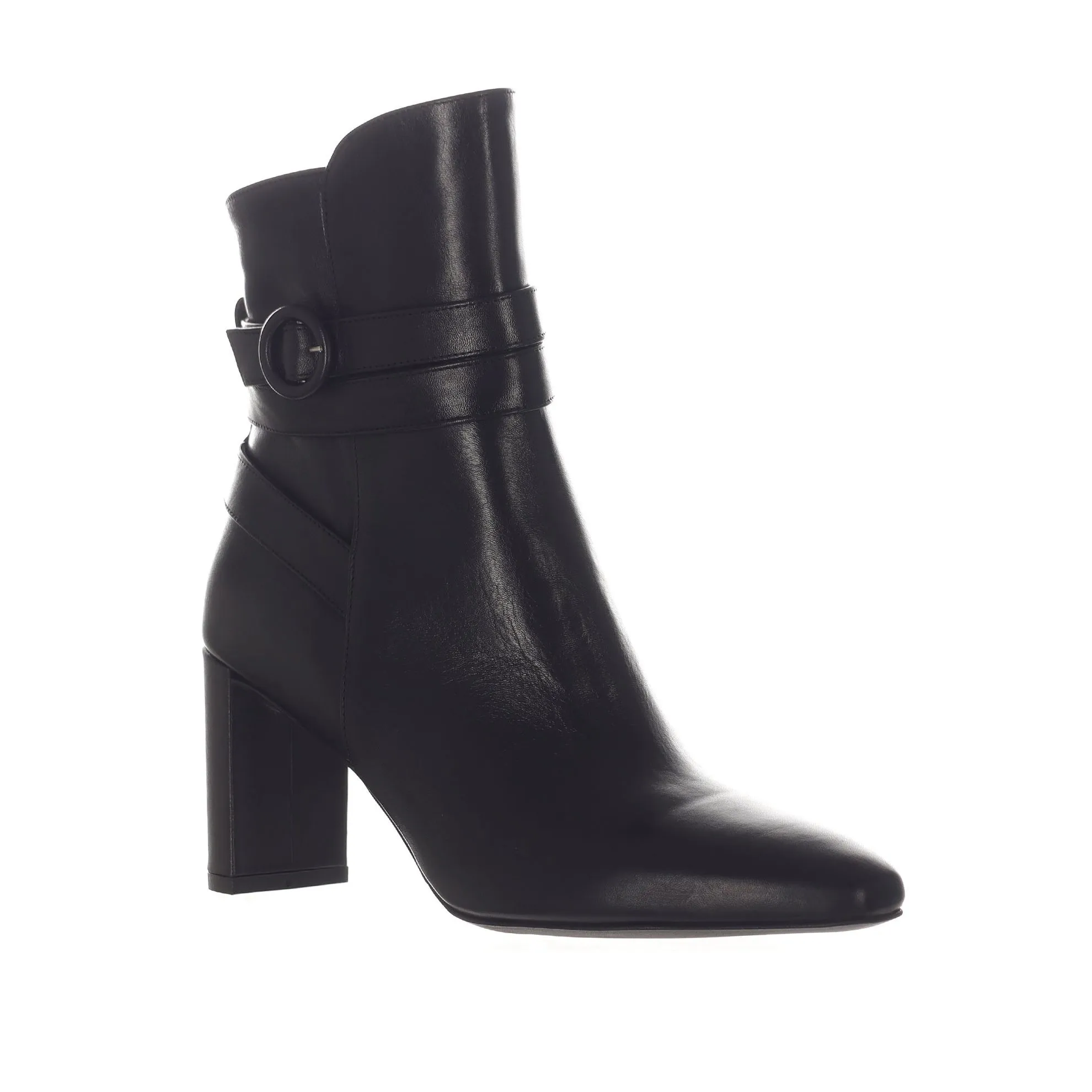 Stivaletto in pelle con tacco