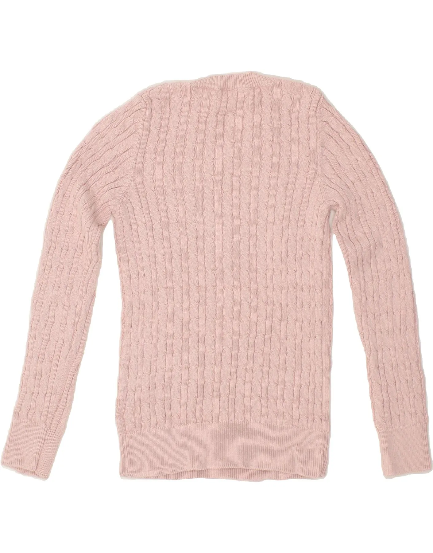 SUPERDRY Womens Crew Neck Jumper Sweater UK 10 Small Pink Cotton