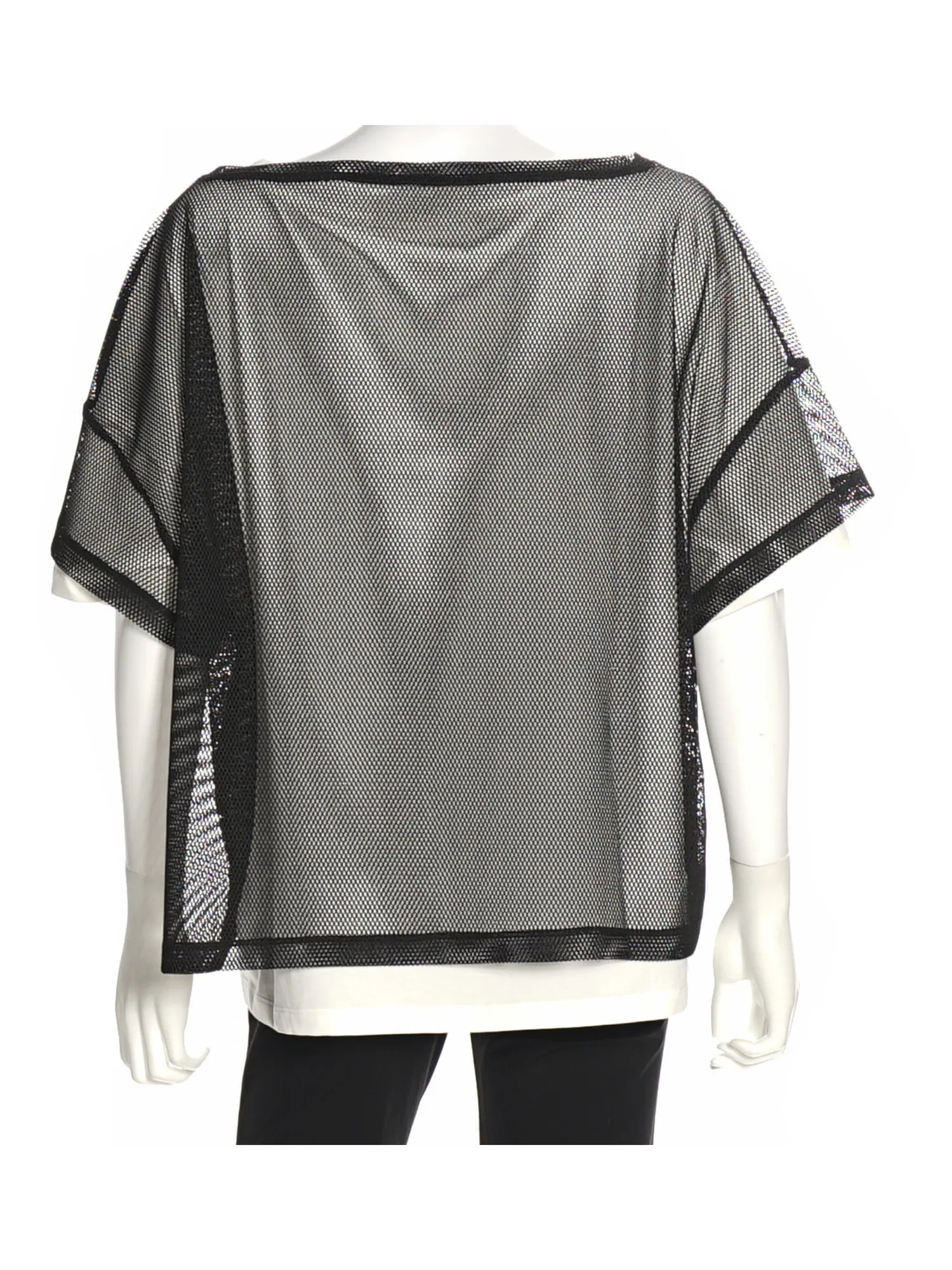 T-shirt a maniche corte a rete Liu Jo da donna nera