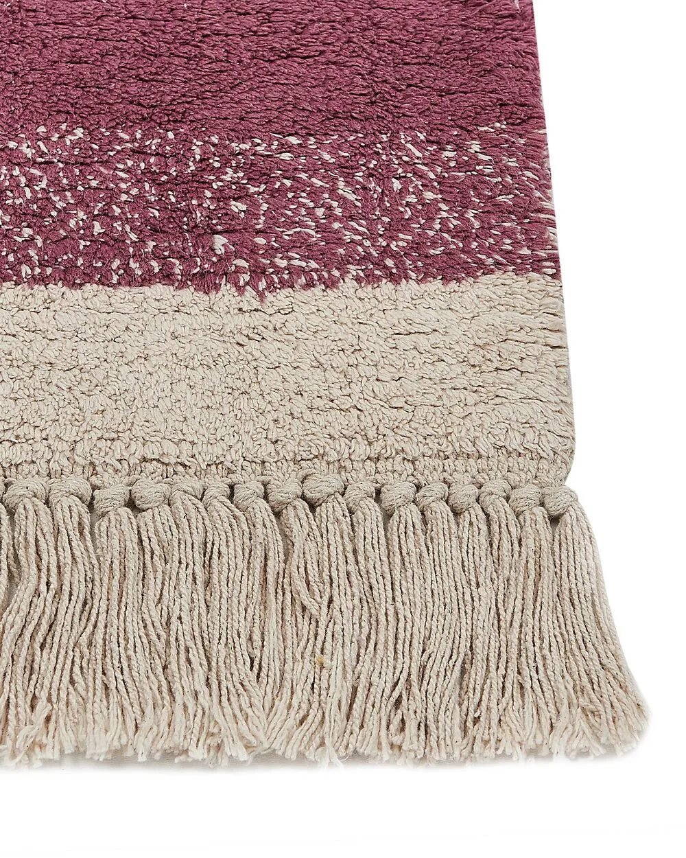 Tappeto cotone beige chiaro e rosa 160 x 230 cm AFSAR