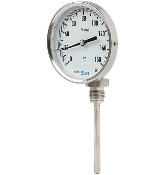 Termometro a quadrante WIKA, -30 → +50 °C Classe 1 secondo EN 13190, Ø quadrante 100mm, Quadrante