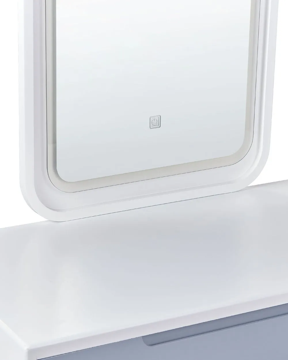 Toeletta con specchio e sgabello DIEPPE LED Bianco