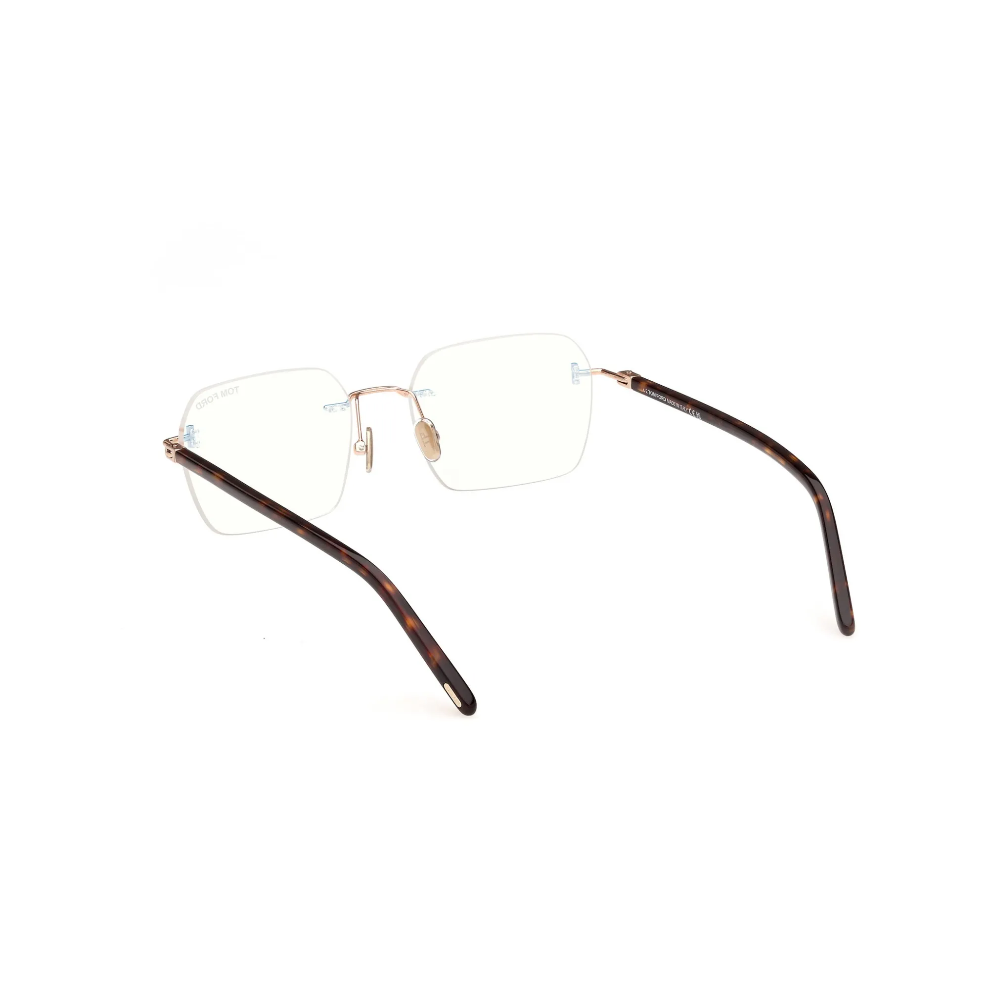   Tom Ford FT 5934-B Blue Block 028  Oro Rosa Lucido | Occhiale Da Vista Uomo 