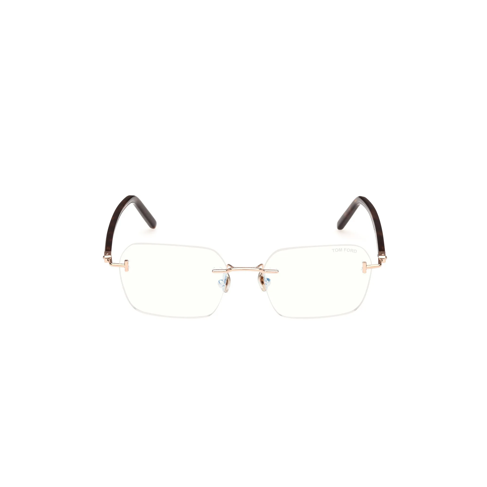   Tom Ford FT 5934-B Blue Block 028  Oro Rosa Lucido | Occhiale Da Vista Uomo 