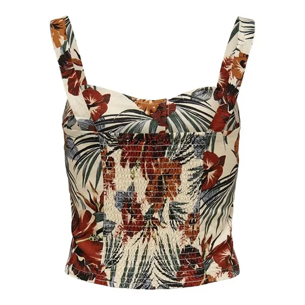 Top corto in lino da donna ONLY