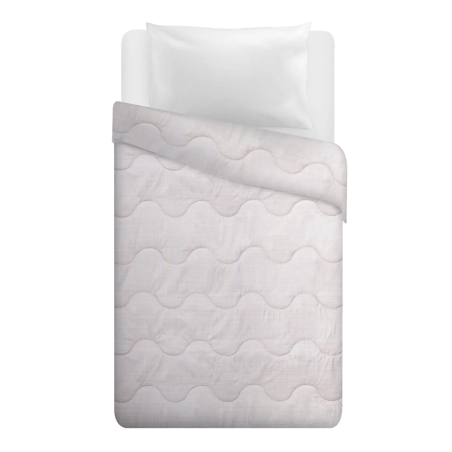 Trapunta singola onde stampa beige - Sofy 