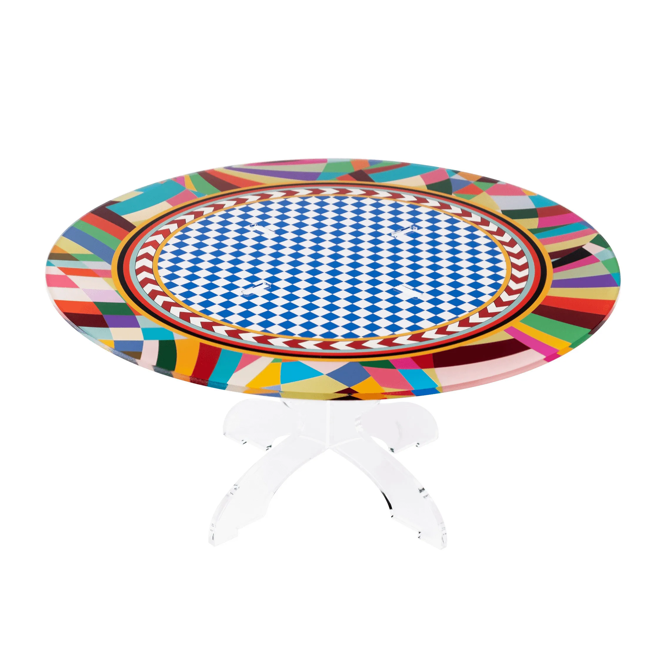 Vesta  Alzata per dolci piccola in plexiglass dal design moderno decoro Rainbow Decor