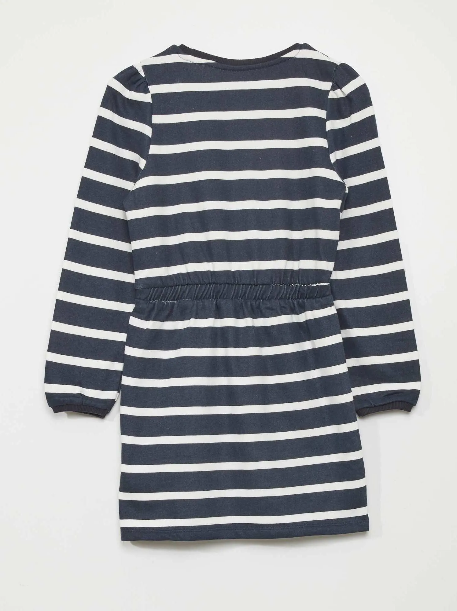 Vestito-felpa sciancrato stampato - BLU