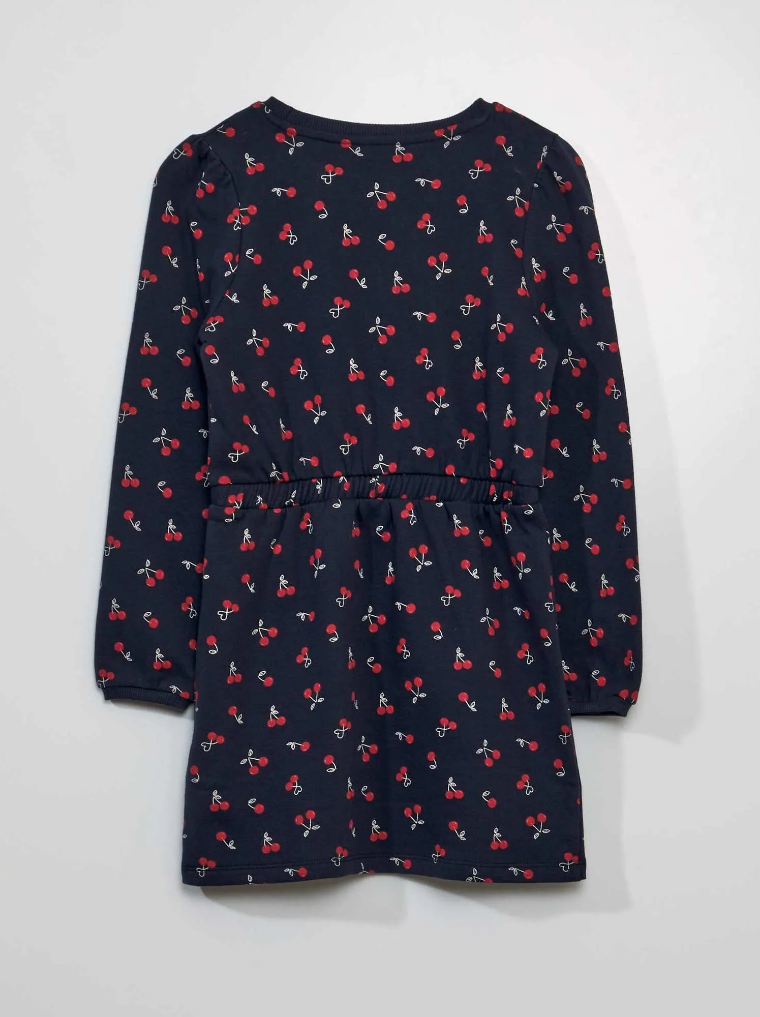 Vestito-felpa sciancrato stampato - BLU