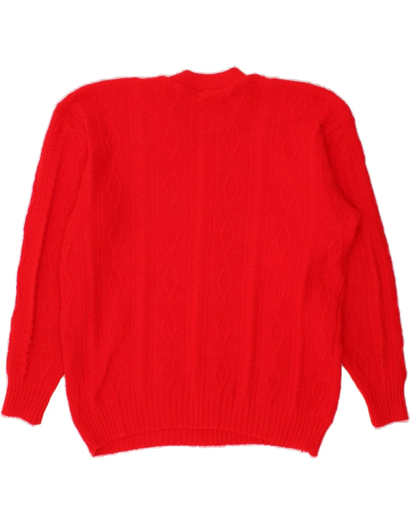 VINTAGE Womens Crew Neck Jumper Sweater UK 18 XL Red