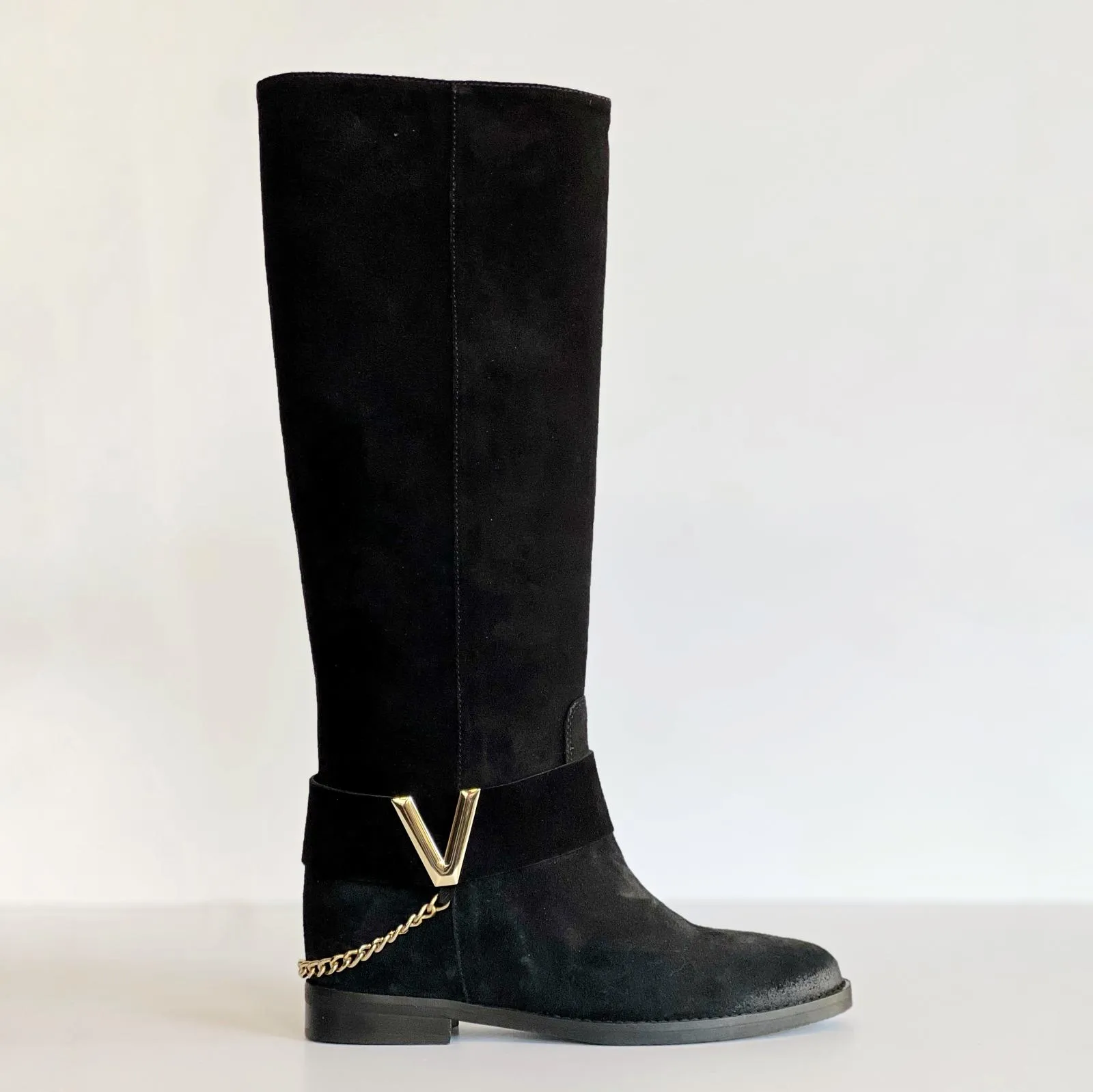 W3-GS1853 Stivale Camoscio Nero  