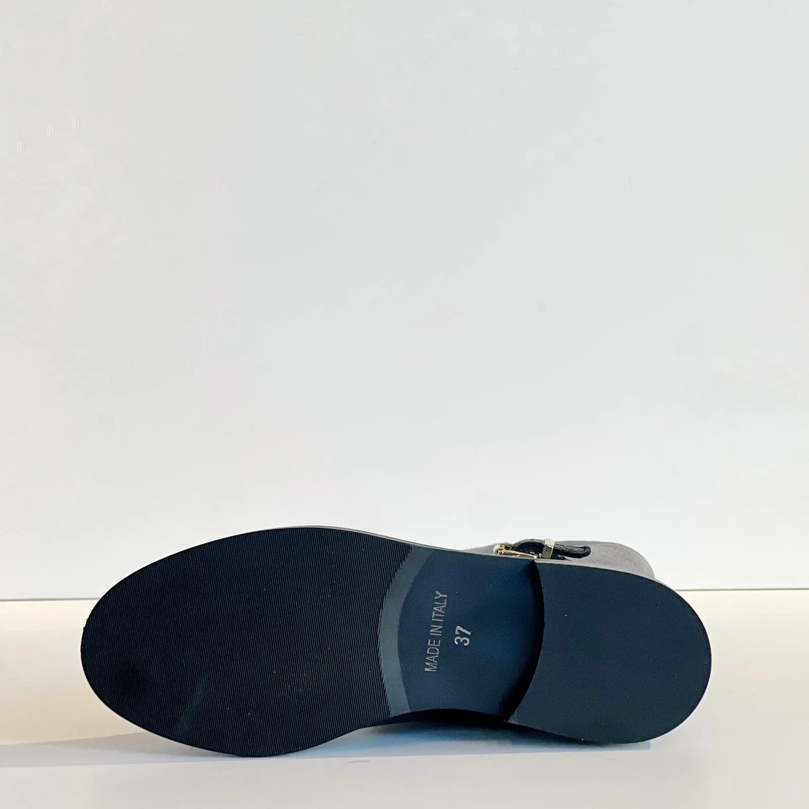 W4-D331 Stivale Fibbia Cervo Nero  