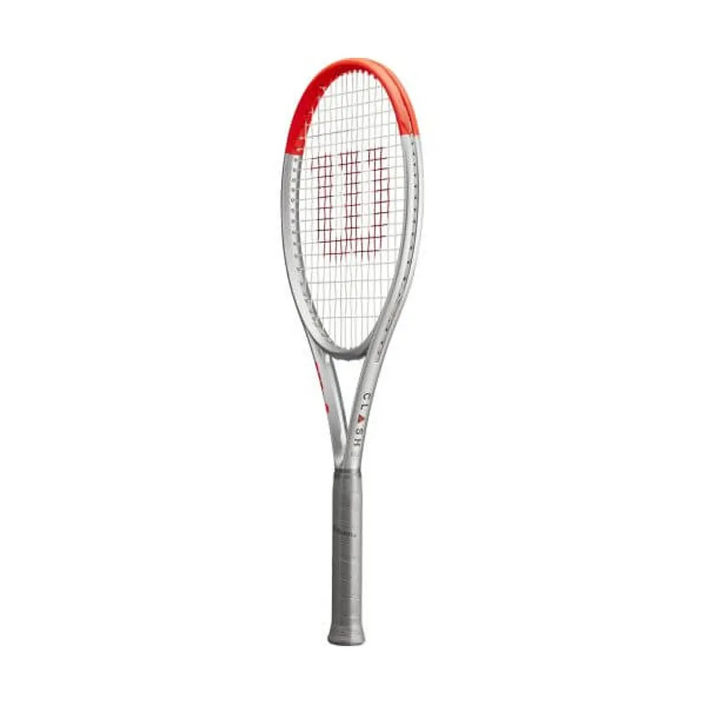 Wilson Clash 100L Argento Argento Rosso - Racchetta Tennis Uomo