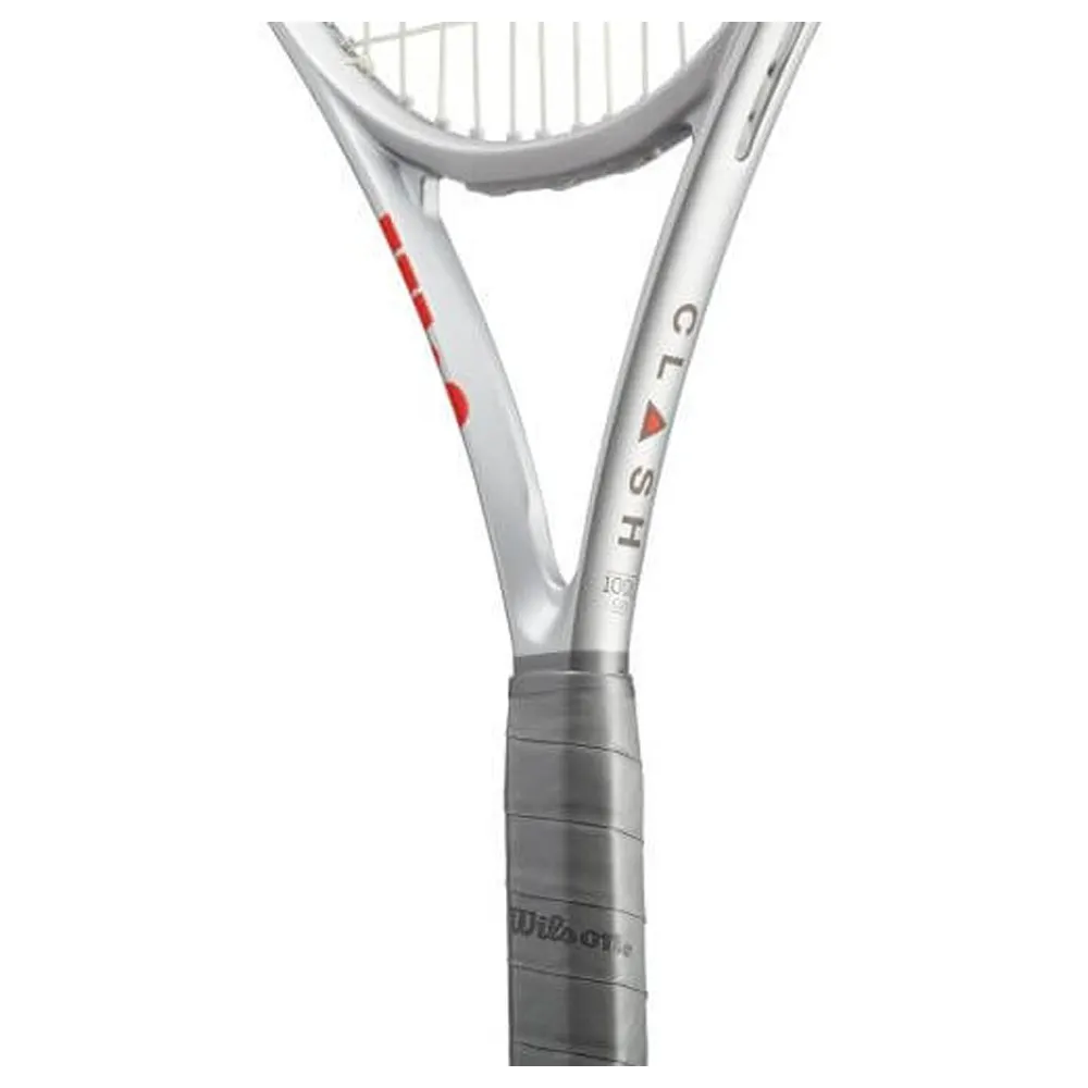 Wilson Clash 100L Argento Argento Rosso - Racchetta Tennis Uomo