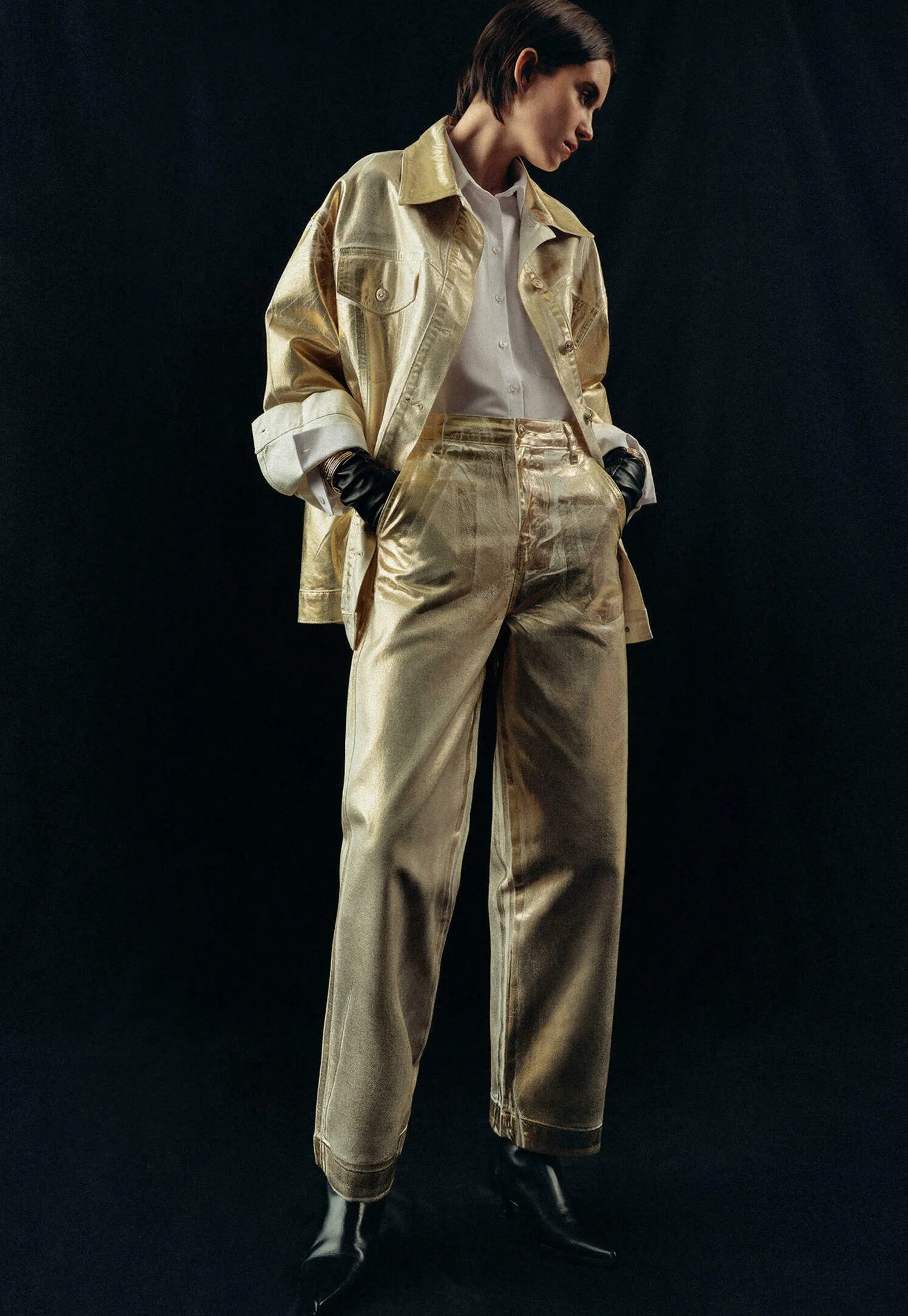WITH FOIL DETAIL - Jeans a sigaretta