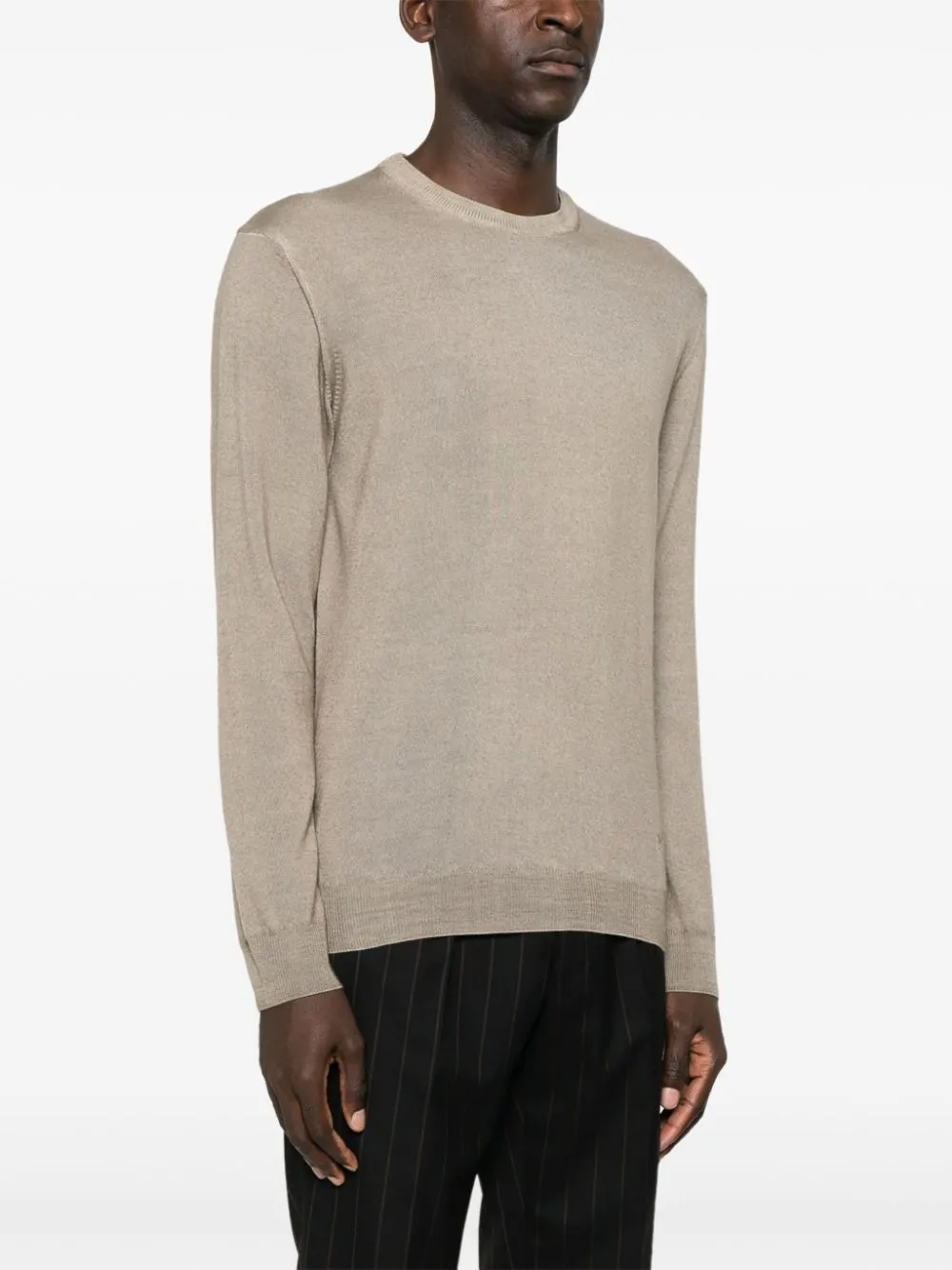 Woolrich Maglia Girocollo Beige Effetto Slavato