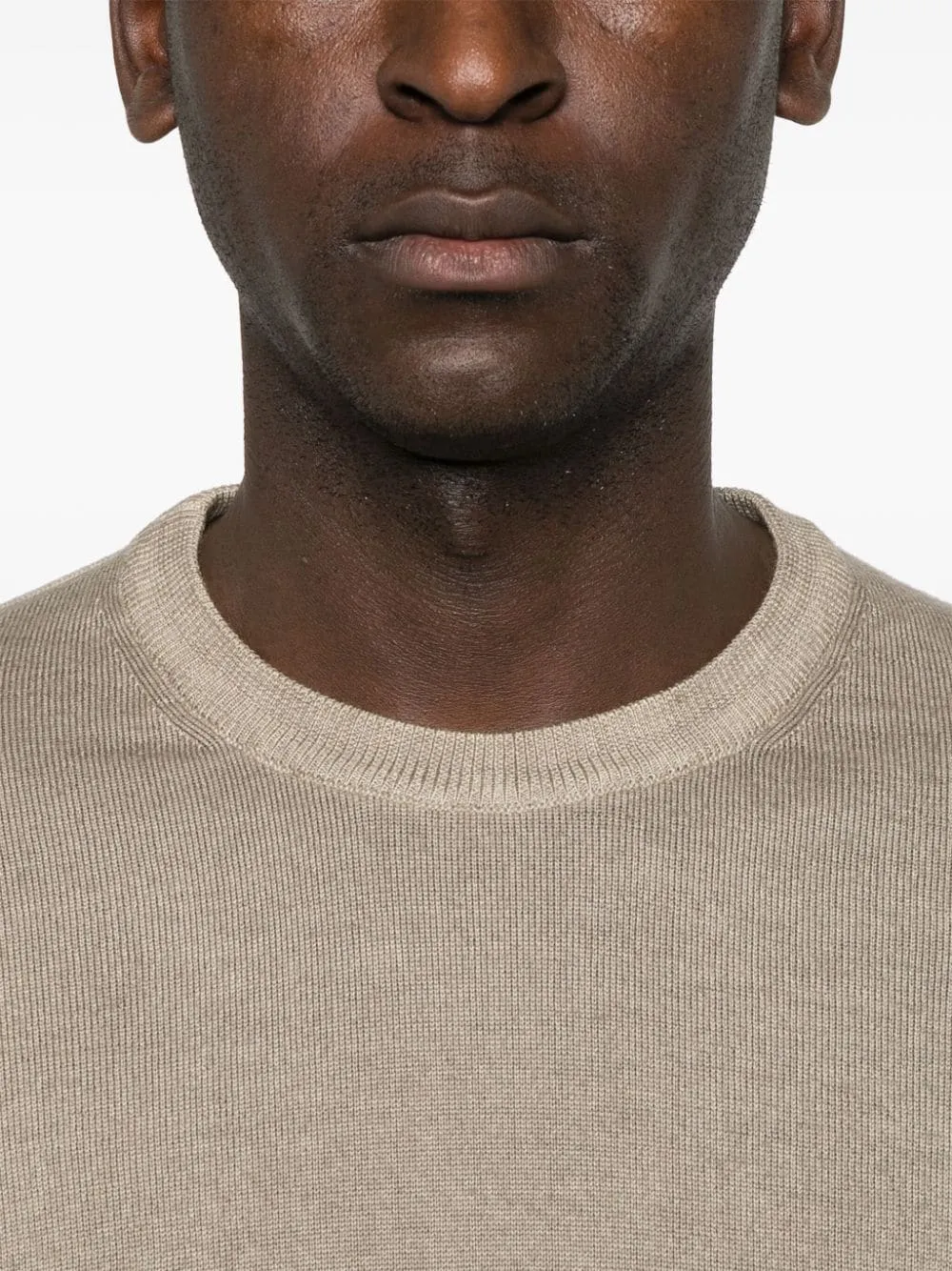 Woolrich Maglia Girocollo Beige Effetto Slavato