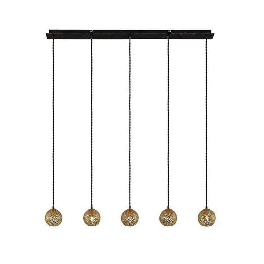 Zale 5 Lampada a Sospensione Oro/Nero - Lucande | Acquista online